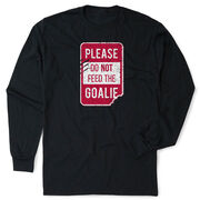 Hockey Tshirt Long Sleeve - Don't Feed The Goalie