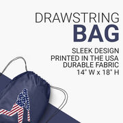 Baseball Drawstring Backpack - Baseball Stars and Stripes Player