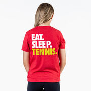 Tennis Short Sleeve T-Shirt - Eat. Sleep. Tennis. (Back Design)