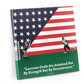 Guys Lacrosse Canvas Wall Art - Lacrosse Patriotic