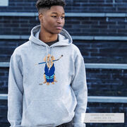 Hockey Hooded Sweatshirt - Puck The Hockey Dog