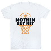 Basketball Tshirt Short Sleeve Nothin But Net [Adult Small/White] - SS
