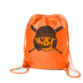 Baseball/Softball Drawstring Backpack - Helmet Pumpkin