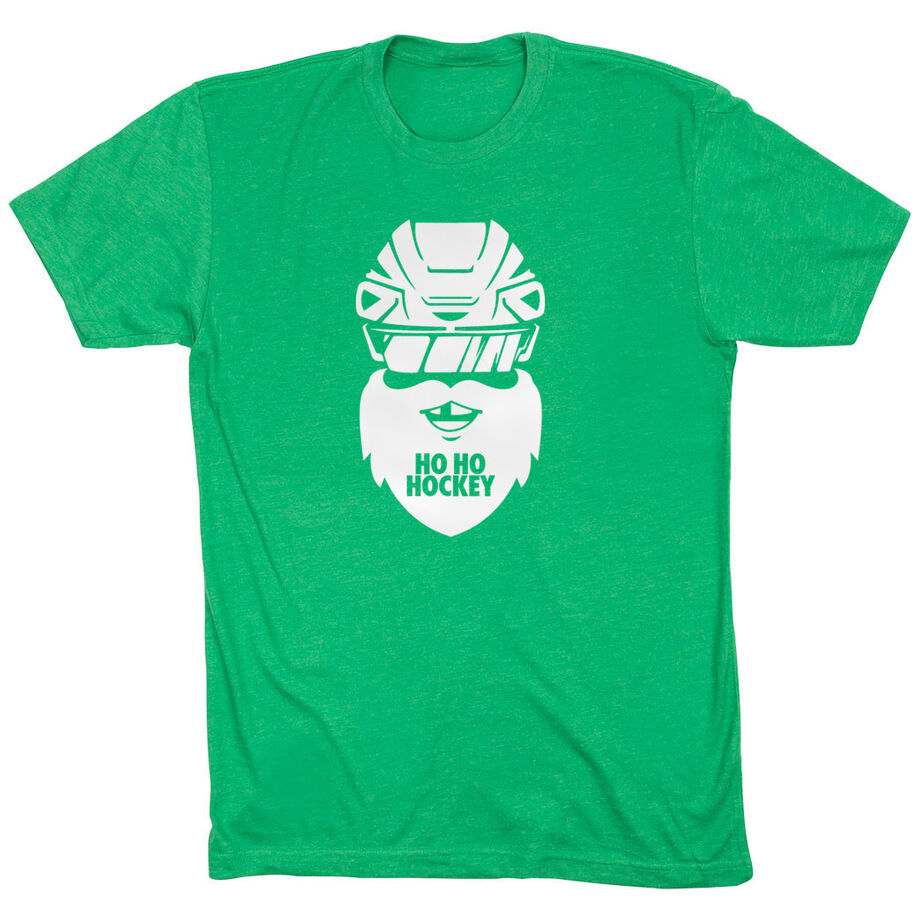 Hockey Short Sleeve T-Shirt - Ho Ho Santa Face