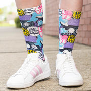 Volleyball Graphic Flex Mid-Calf Socks - Volleyball Life