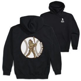 Baseball Hooded Sweatshirt - Baseball Bigfoot (Back Design)