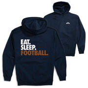 Football Hooded Sweatshirt - Eat. Sleep. Football. (Back Design)