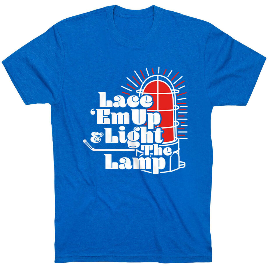 Hockey Short Sleeve T-Shirt - Lace 'Em Up And Light The Lamp