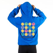 Softball Hooded Sweatshirt - Softball Makes Me Happy (Back Design)