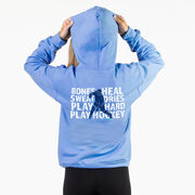Hockey Hooded Sweatshirt - Bones Heal Hockey (Back Design) 