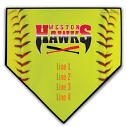 Softball Your Logo Home Plate Plaque