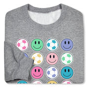 Soccer Crewneck Sweatshirt - Soccer Makes Me Happy