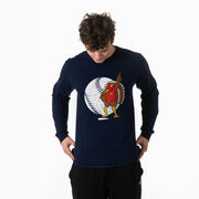 Baseball Tshirt Long Sleeve - No Fowl Balls