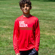 Football Long Sleeve Performance Tee - Eat. Sleep. Football.