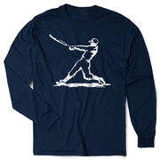 Baseball Tshirt Long Sleeve - Baseball Player 