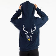 Softball Hooded Sweatshirt - Softball Reindeer (Back Design)