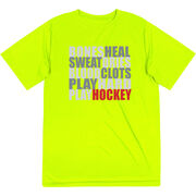 Hockey Short Sleeve Performance Tee - Bones Saying