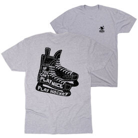 Hockey Short Sleeve T-Shirt - Play Hockey (Back Design)