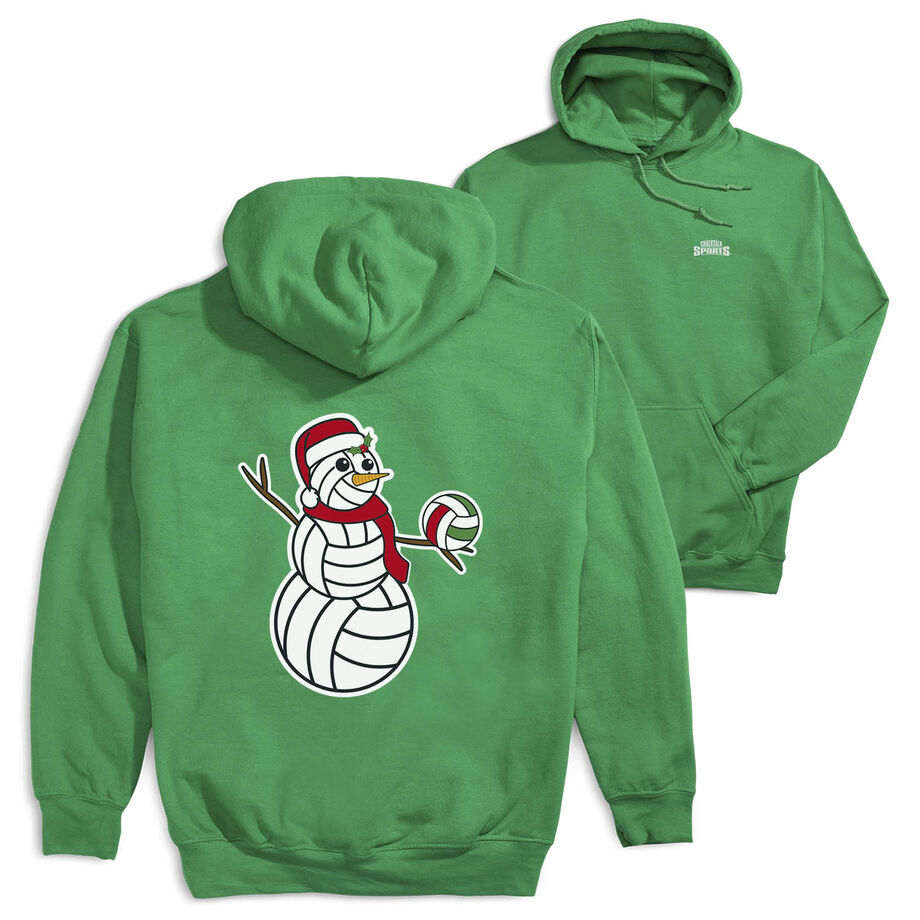 Volleyball Hooded Sweatshirt - Serving Holiday Cheer (Back Design) 