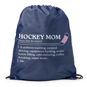 Hockey Drawstring Backpack - Hockey Mom Definition