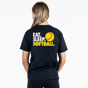 Softball T-Shirt Short Sleeve - Eat. Sleep. Softball (Back Design)