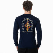 Guys Lacrosse Tshirt Long Sleeve - Lone Star Lacrosse (Back Design)