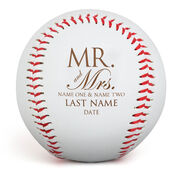 Engraved Baseball - Wedding Announcement