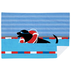 Swimming Premium Blanket - Finn the Swim Dog