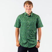 Pickleball Performance Short Sleeve Button Down Shirt - Big Dill