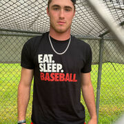 Baseball T-Shirt Short Sleeve Eat. Sleep. Baseball.