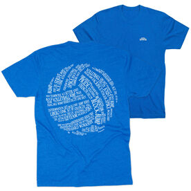 Volleyball Short Sleeve T-Shirt - Volleyball Words (Back Design)