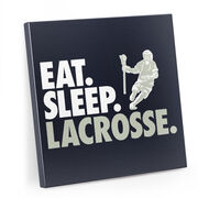 Guys Lacrosse Canvas Wall Art - Eat Sleep Lacrosse