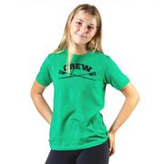 Crew Tshirt Short Sleeve Crew Crossed Oars Banner