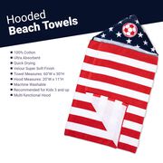 Soccer Hooded Towel - American Flag