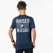 Baseball Short Sleeve T-Shirt - Raised in a Cage Baseball (Back Design)