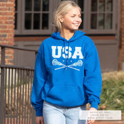 Girls Lacrosse Hooded Sweatshirt - USA Girls Lacrosse