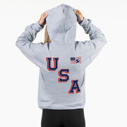 Hockey Hooded Sweatshirt - USA Gold (Back Design)