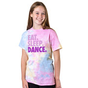 Dance Short Sleeve T-Shirt - Eat Sleep Dance Tie Dye