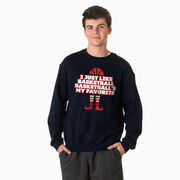 Basketball Crew Neck Sweatshirt  - Basketball's My Favorite