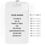 Soccer Bag/Luggage Tag - Personalized Soccer Ball with Dots Background