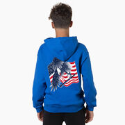Baseball Hooded Sweatshirt - Baseball Eagle (Back Design)