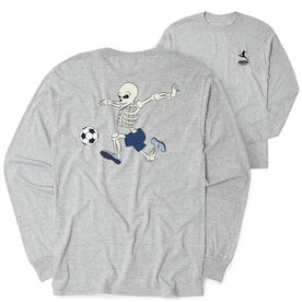 Soccer Tshirt Long Sleeve - Skeleton Striker (Back Design)