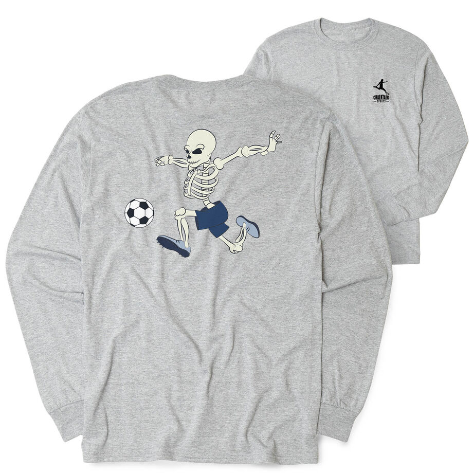 Soccer Tshirt Long Sleeve - Skeleton Striker (Back Design)