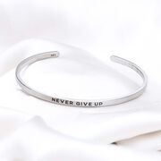 InspireME Cuff Bracelet - Never Give Up
