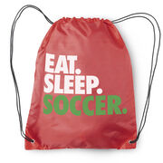 Soccer Drawstring Backpack Eat. Sleep. Soccer.