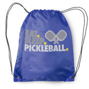 Pickleball Drawstring Backpack - Eat. Sleep. Pickleball