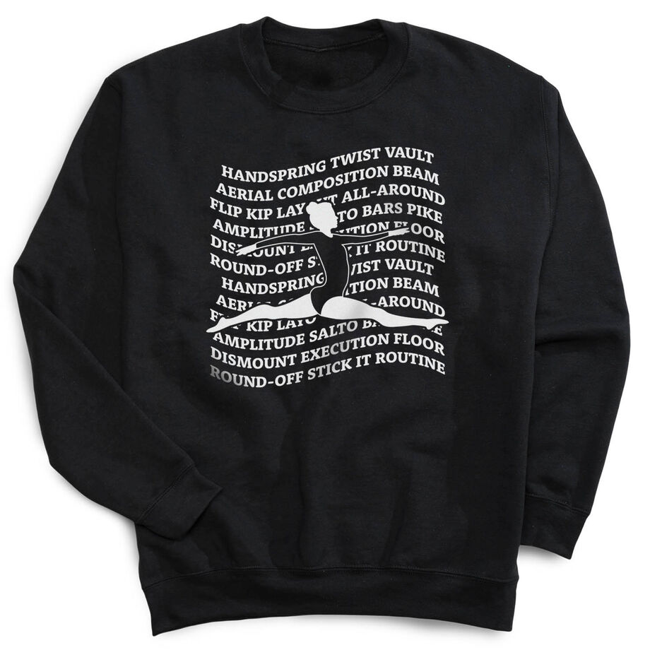 Gymnastics Crewneck Sweatshirt - Gymnastics Words