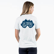 Skiing Short Sleeve T-Shirt - The Mountains Are Calling (Back Design)