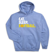 Softball Hooded Sweatshirt - Eat. Sleep. Softball.