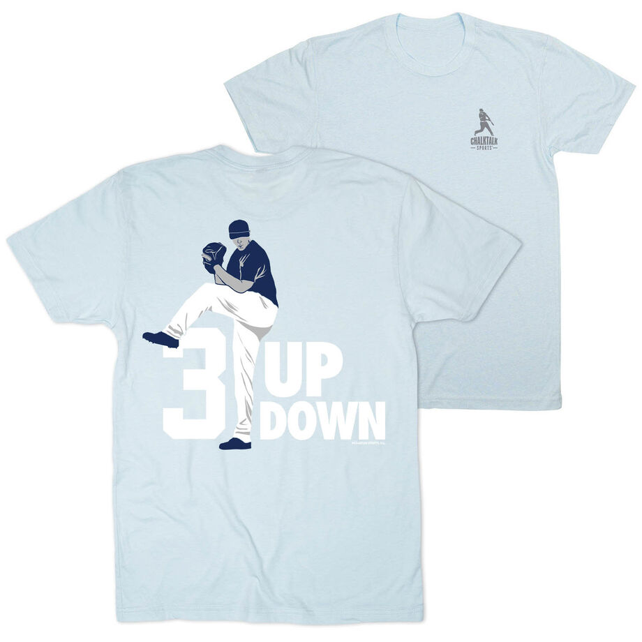 Baseball Short Sleeve T-Shirt - 3 Up 3 Down (Back Design)